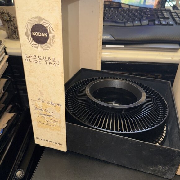 Vintage Kodak Carousel Slide Tray for 80 Slides in Original Box Index Card 2 - Picture 7 of 16